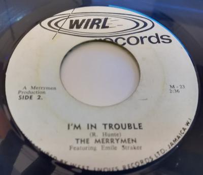 7-дюймовая пластинка MERRYMEN EMILE STRAKER Love Sweet Love Im In Trouble M23 WIRL Ямайка Регги Ска Даб Б/у
