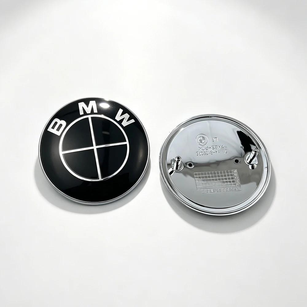 2pcs 82mm 74mm Car Front Hood Bonnet Emblem Logo Rear Trunk Badge For BMW E34 E36 E46 E61 F90 E91 E92 F07 F10 E60 F18 F20 F30 CW4