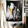Johnny Hallyday Musical Legend Tapestry Fashion Print Background Cloth Background Wall Hanging Cloth Work Of Art Atmospheric Background Cloth