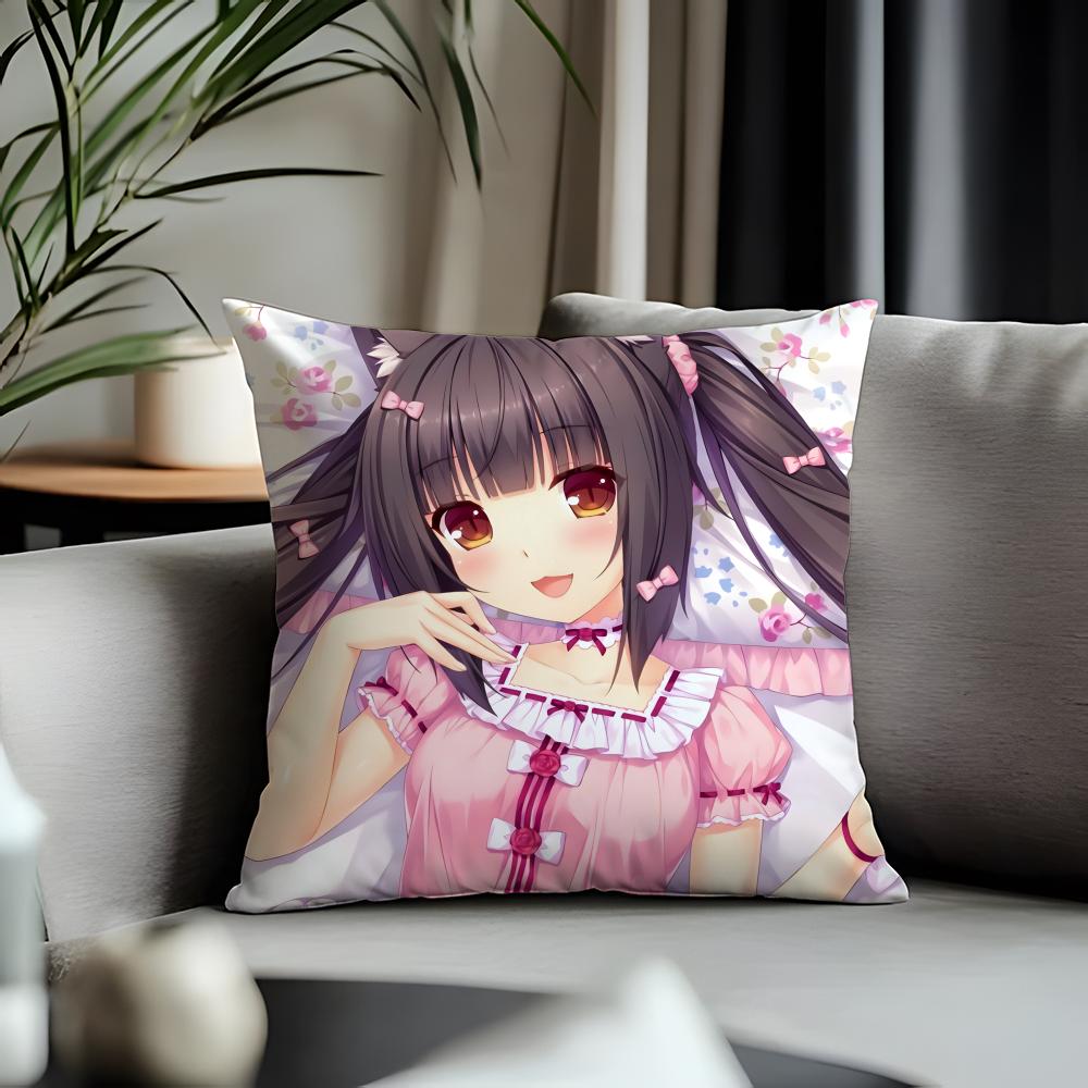 Fashion Nnekoparaead Cushion Cover Antidustmite Pillowcase Invisible Zipper Silky Short Plush Sofa Cushion Cover