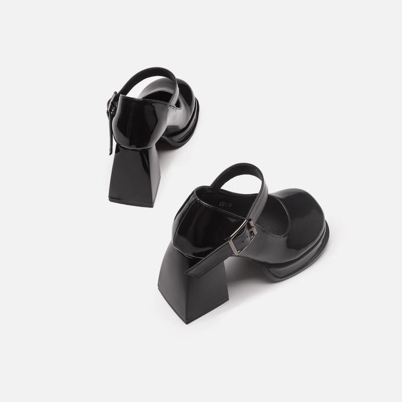 Готическая платформа Мэри Джейн Туфли женские модные уличные туфли на толстом каблуке женские туфли-лодочки высокого качества с ремешком на щиколотке японский Харадзюку