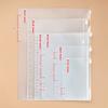 PVC Loose-leaf Notebook Inner Bag Frosted Self-sealing File Bag Binder Storage Pockets  Gift
