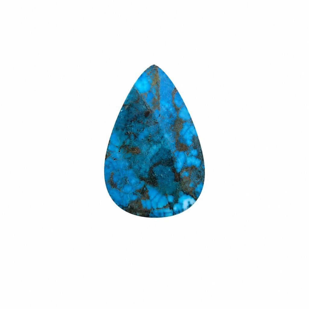 Blue Turquoise Pear Cabochon Gemstone | Natural Turquoise Pear Jewelry Making Stone