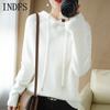 INDFS Женская мода повседневная осень-зима однотонный принт длинный рукав с капюшоном свитера
