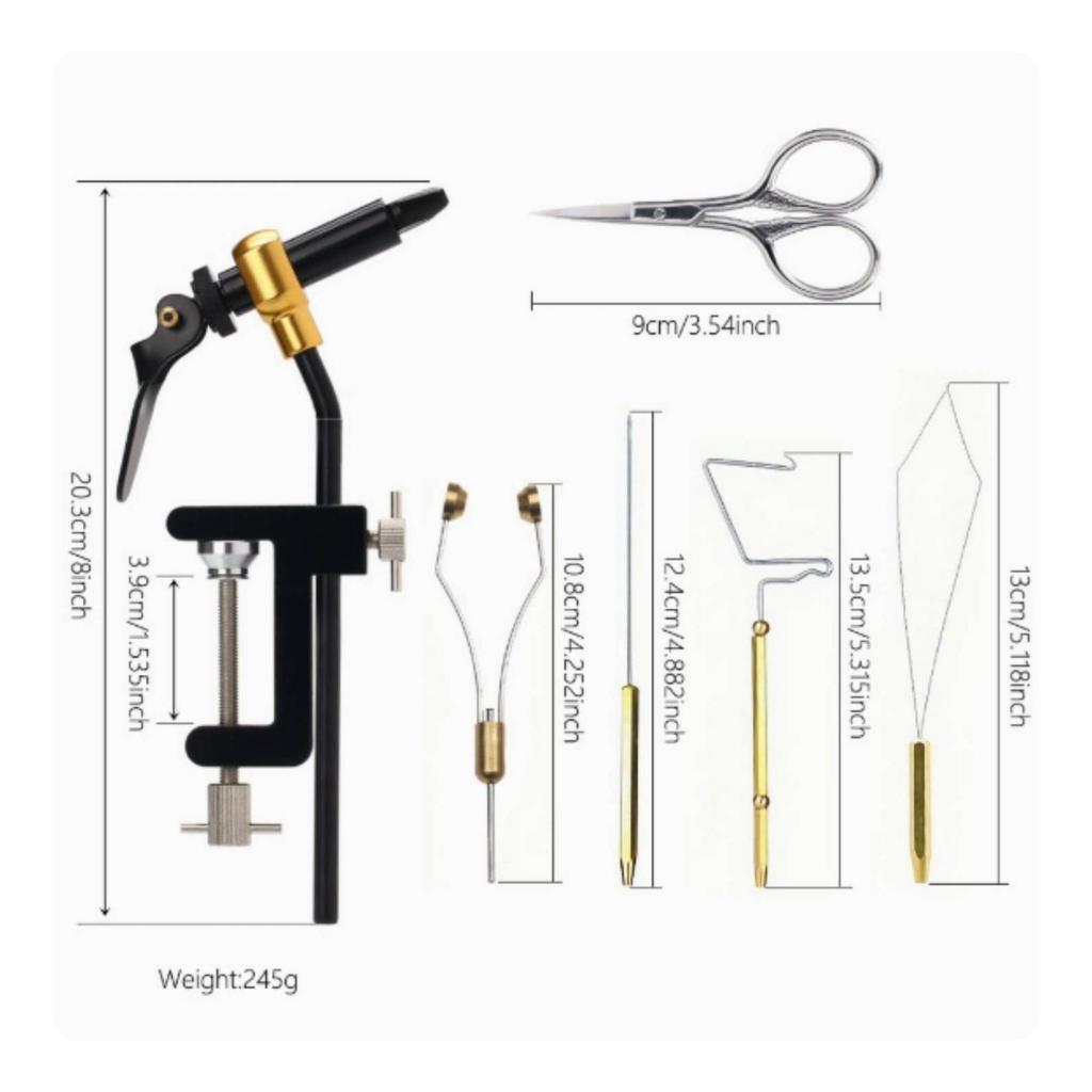 Fly Tying Kit with Travel Case Beginner Starter Portable for Beginners, Hobbyists