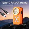 Waterproof LED Clip Flashlight Dual-Light Source Aluminum Alloy Magnetic Clip Light USB Rechargeable Magnetic Clip Warning Lamp