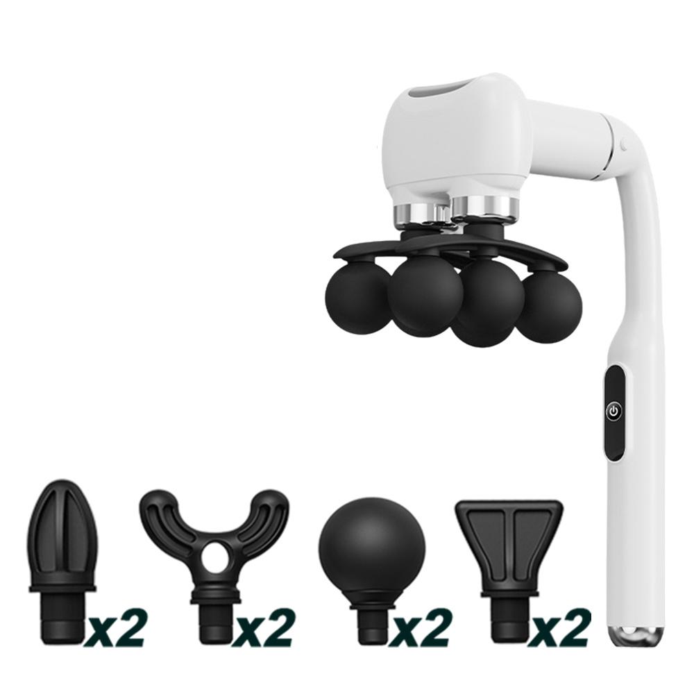 2026 New 6-Heads Handhel Fascia Gun High Frequency Vibration Body Massage Gun Neck Shoulder Waist Back Handle Massager Fascia Masajeador