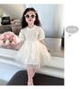 Girls' summer dress new Korean version baby girl children's back bow skirt princess dress summer