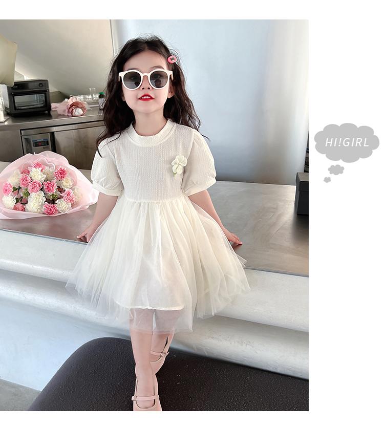 Girls' summer dress new Korean version baby girl children's back bow skirt princess dress summer