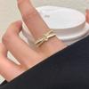 Ins Niche Design Sense of Ring Temperament Hundred Partner Personality Senior Sense of Cold Wind Open Index Finger Ring Casual Dainty Minimalist Ring