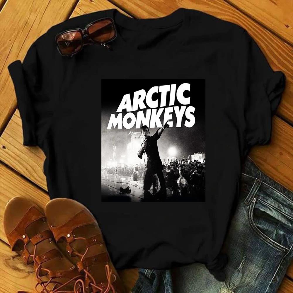 Arctic Monkeys Рок-группа Графический Принт Футболка Мужская Мода Винтаж Хип-Хоп Уличная Одежда Короткий Рукав Большой Размер Футболка Женская
