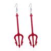 1 Pair Devil Earrings Halloween Earrings Dangle Red Devil Accessories for Women