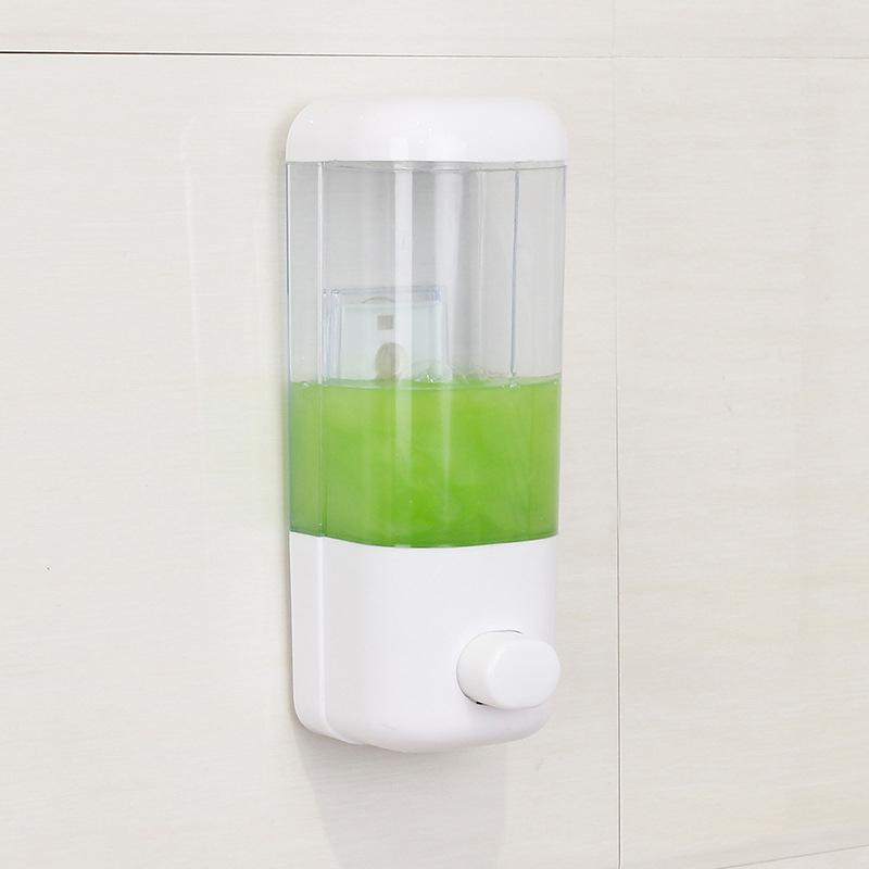 Bathroom Non-Punching Manual Press Soap Dispenser Wall Hanging Traceless Paste Disinfectant Bottle Transparent Dispenser