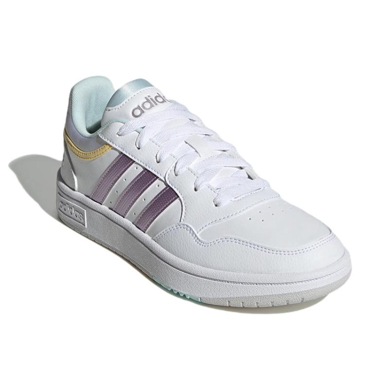 adidas Женские кроссовки Hoops 3.0 'Белый матовый фиолетовый металлик' GX1806