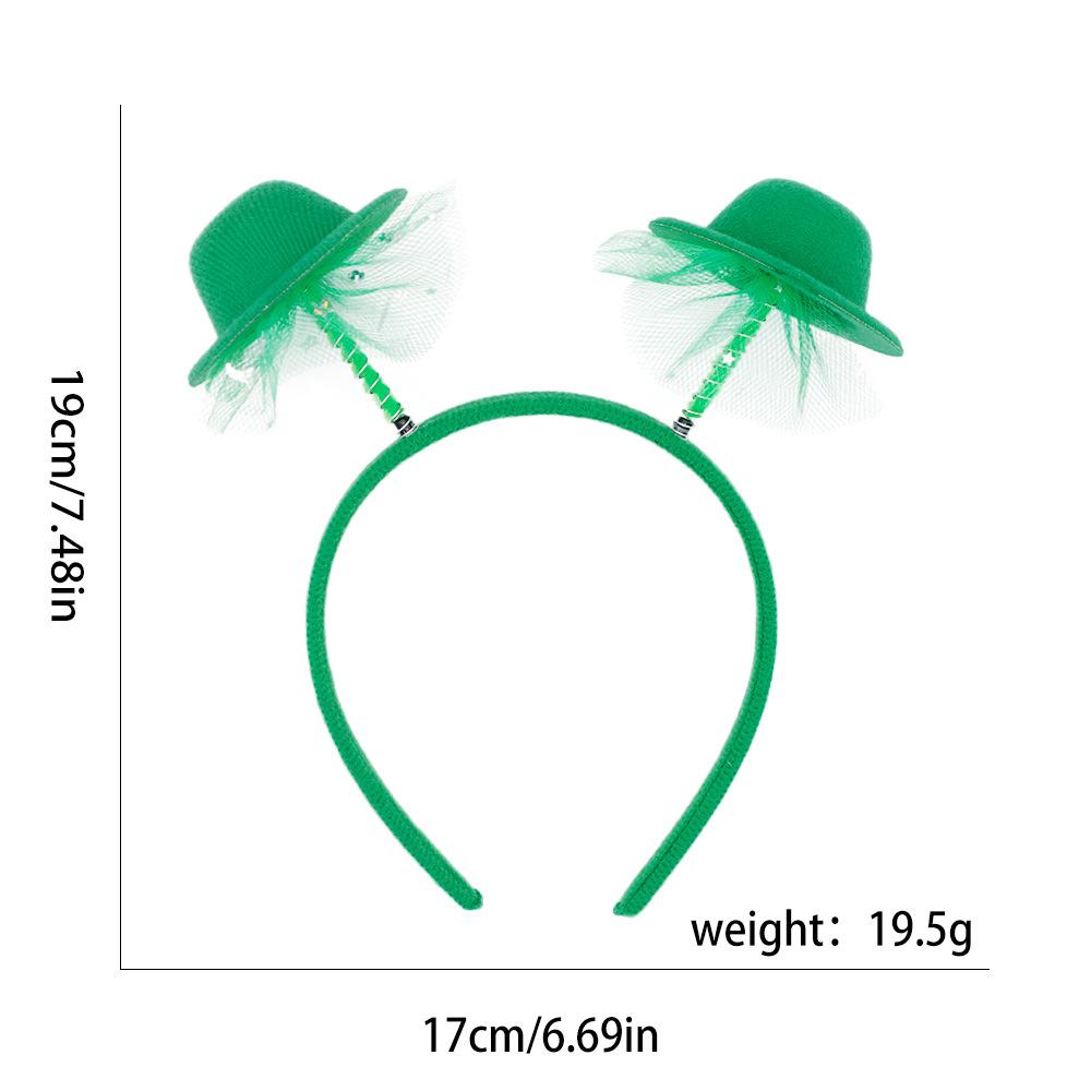 Cross-Border for St Patrick's Day Shamrock Irish Guardian Carnival Party Unisex Handmade Decorative Headband
