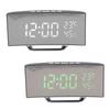 LED Digital Clock 3 Level Brightness Snooze USB Battery Powered Electronic Mirror Alarm Clock with T