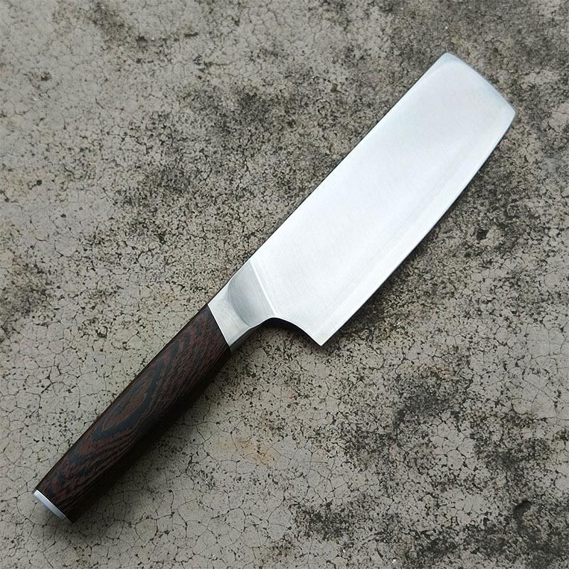 7 Inch Slicing Knife VG10 Powder Alloy Steel Blade Sharp Nakiri Chef Cleaver Meat Cutting Vegetables Kitchen Knives Wenge Handle