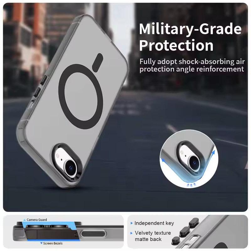 Матовый чехол Candy Magnetic Wireless Charger для iPhone 16E iPhone16E 5G для Magsafe ShockProof Soft Cover