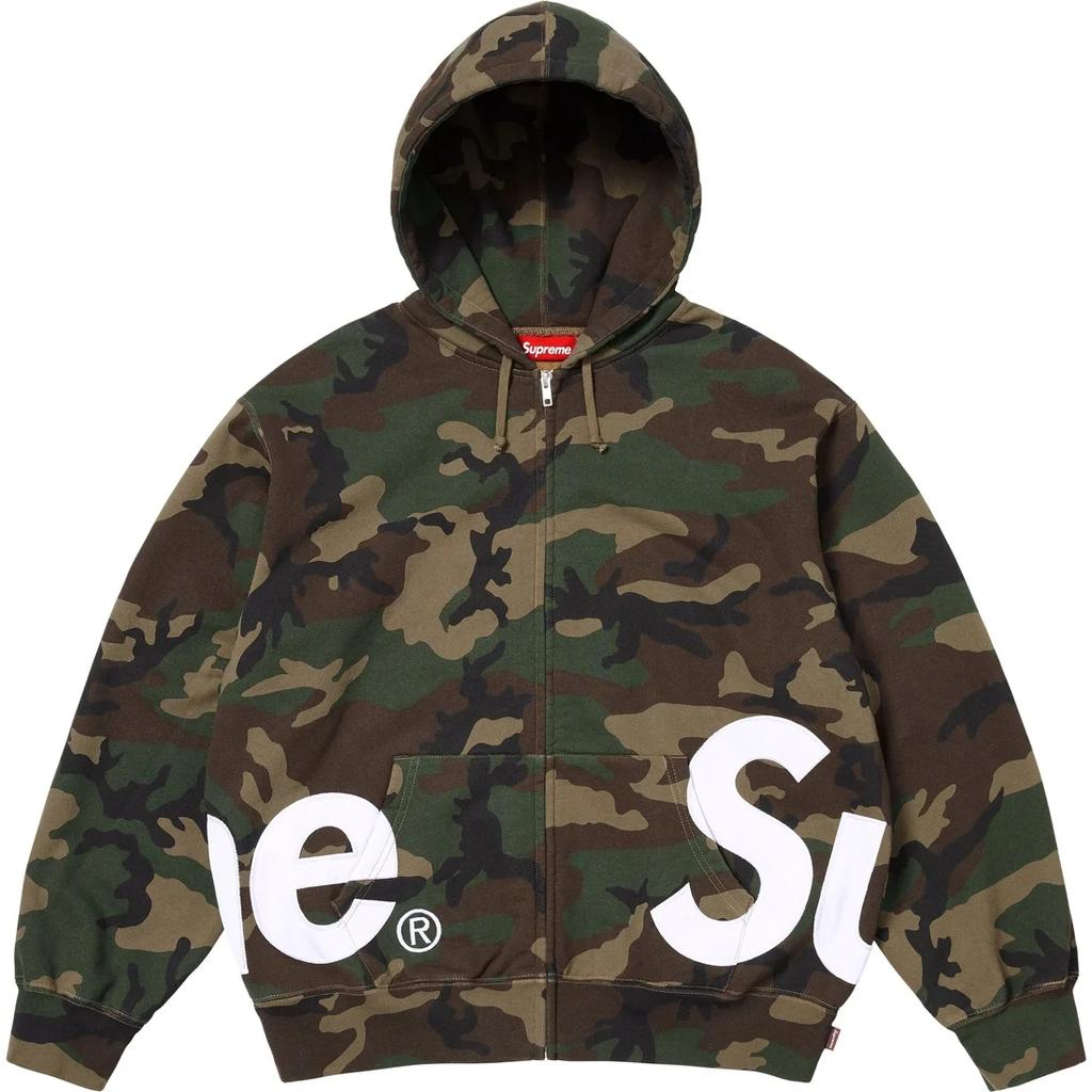 Supreme Толстовка с капюшоном на молнии с большим логотипом SUP-SS25-060