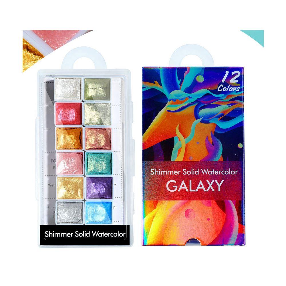 Горячий для художника Живопись Ручная роспись Ногтей Перламутровый пигмент Твердый Металлический Акварель