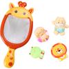 Giraffe and Baby Animal Friends Playing In the Water Under the Sky, Floating Bath Play, Water Gun Toy, Korean Bath Toys