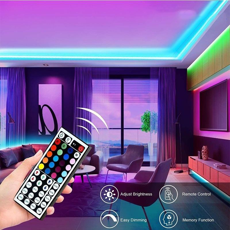 0,5 м, 1 м, 2 м, 3 м, 4 м, 5 м, 10 м, 20 м, светодиодная лента RGB 5050 SMD, гибкая лента, диодный свет для Рождества, праздника, свадьбы, дня рождения, домашнего декора спальни, 5 В постоянного тока