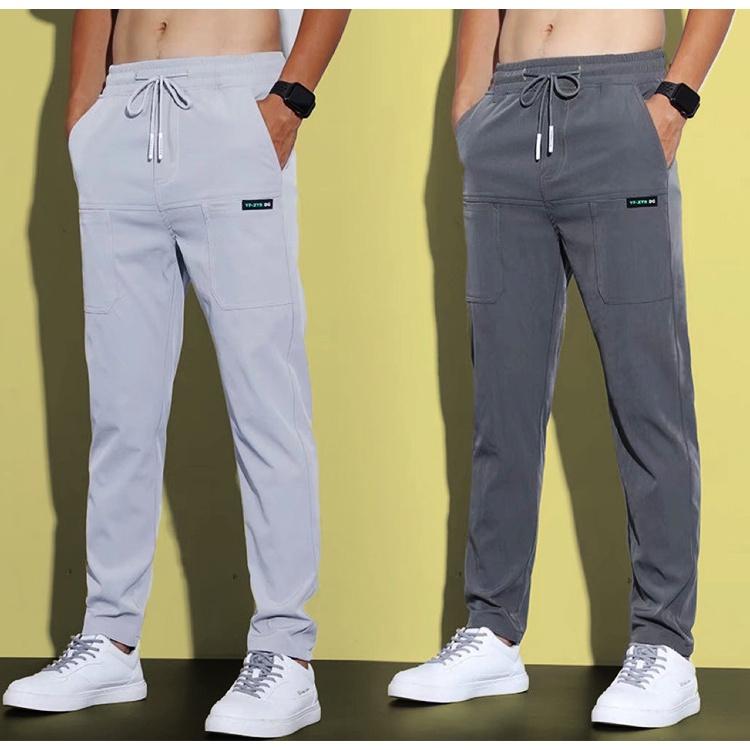 M-5XL Летние корейские модные универсальные свободные прямые повседневные длинные брюки для мужчин Мужские модные повседневные брюки Тонкие спортивные штаны