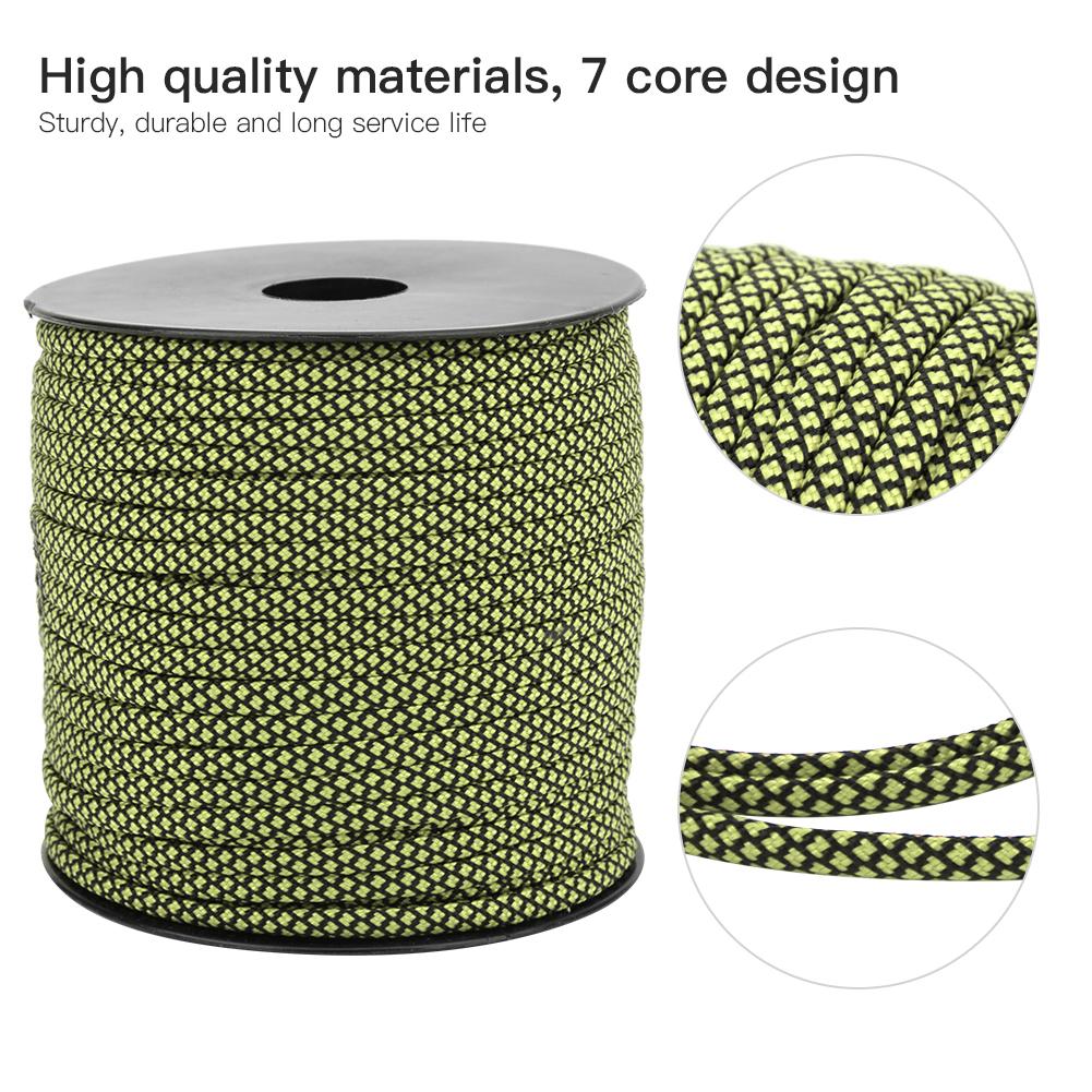 50M 4MM Thick 7 Core Paracord Rescue Tying Tent Lanyard Camping Rope for Outdoor Bracelet
