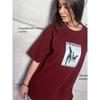 Fashion Wind Fashion Loose Casual Printed Short Sleeves Cotton T-shirt Top Loose Printed T-shirt Top