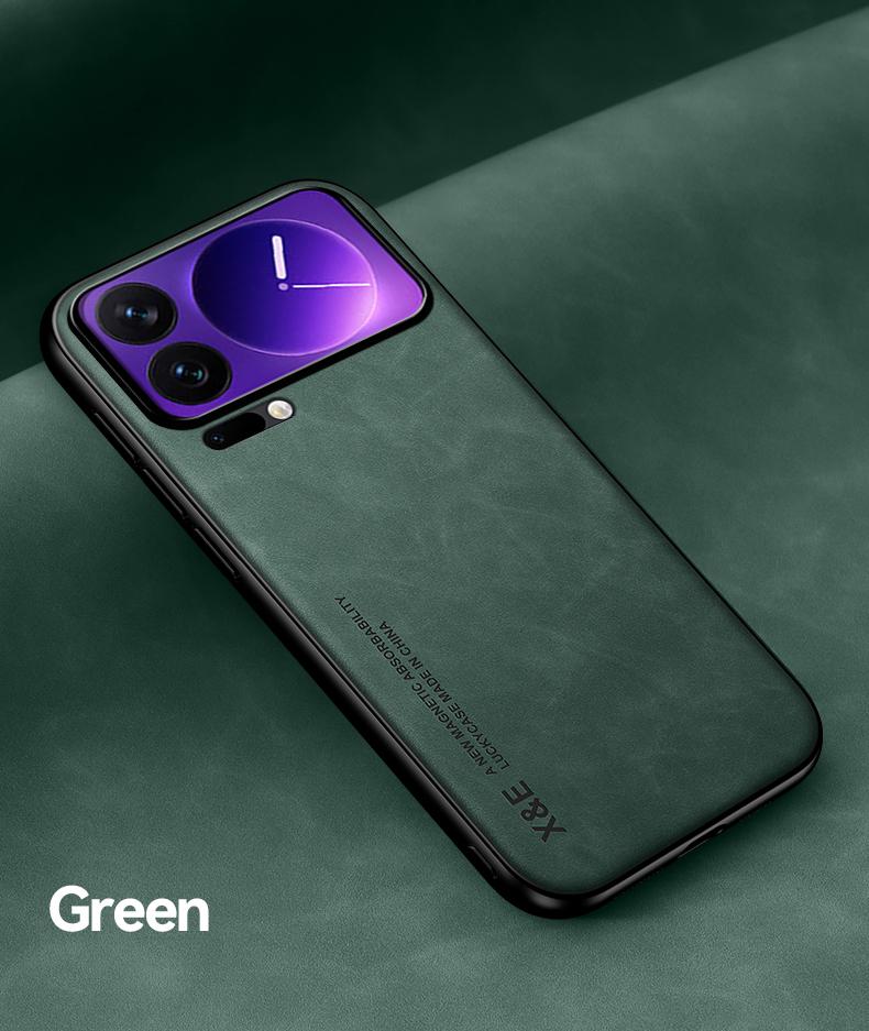 Модный кожаный чехол-фунда для Xiaomi Mi 17 Pro Max 17Pro Ультратонкий автомобильный магнитный защитный чехол для телефона Capa