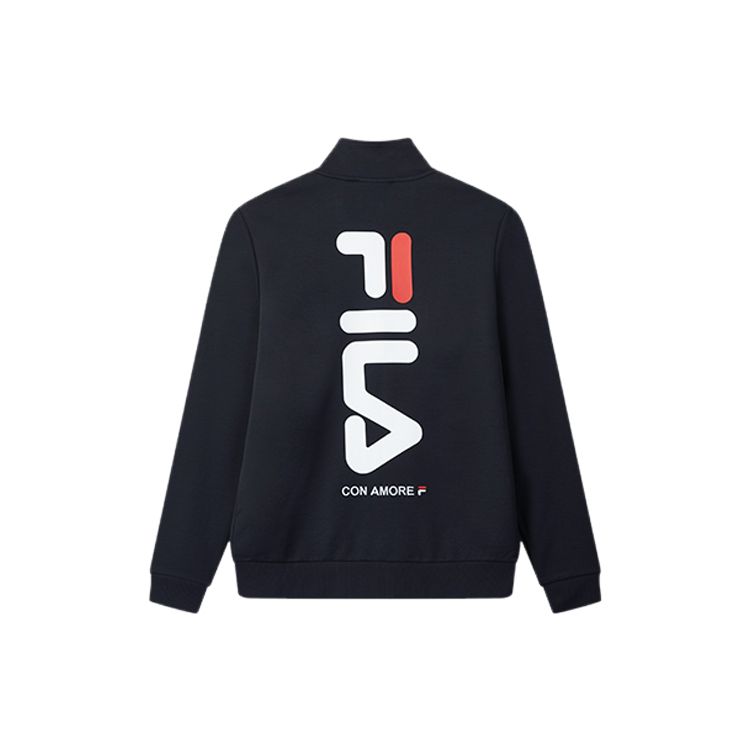 Fila Спортивная вязаная куртка с длинными рукавами, осенняя мужская верхняя одежда, легендарный синий F11M028504F-NV