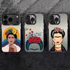 Чехол для телефона с рисунком Фриды Кало для iPhone 17,16,15,14,13,12,11 Plus,Pro Max,XS, Цветной серебристый чехол для телефона