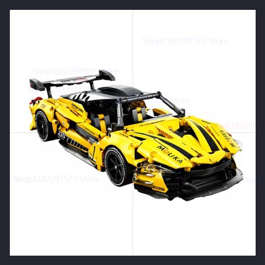 2025 Новый DIY 1200 шт. Набор строительных блоков спортивного автомобиля RS12 1:Набор для сборки модели гоночного автомобиля масштаба 14 для детей, взрослых, игрушка-гоночный автомобиль, подарки