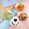 Simulation Tiger Paw Plush Toy Animal Pendant Leopard Keychain School Bag