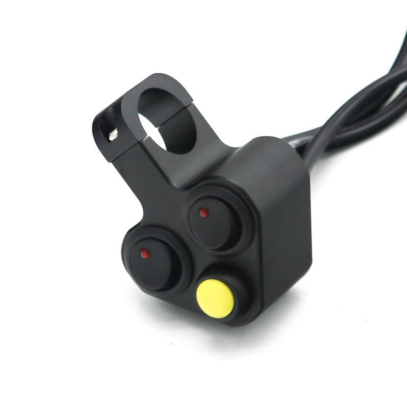 LMoDri переключатель на руль мотоцикла 7/8 22 мм, фара, аварийный тормоз, противотуманные фары, переключатели на руль, двойной