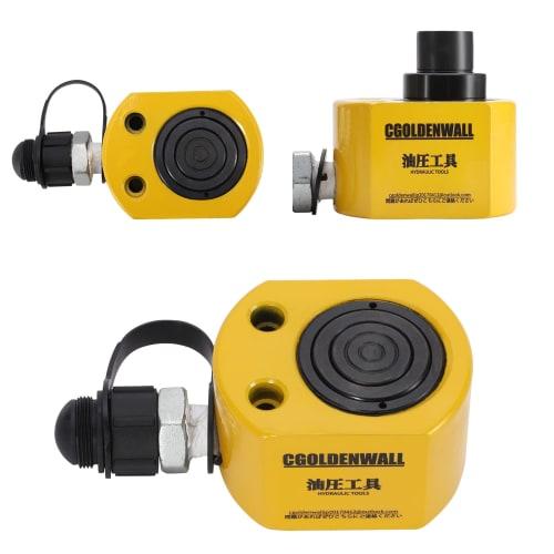 CGOLDENWALL Hydraulic Jack, Bottle Jack, Multi-Stage, Compact, 10-Ton Lifting Capacity, Ideal for Construction, Disaster Relief, Heavy Lifting, and Ti