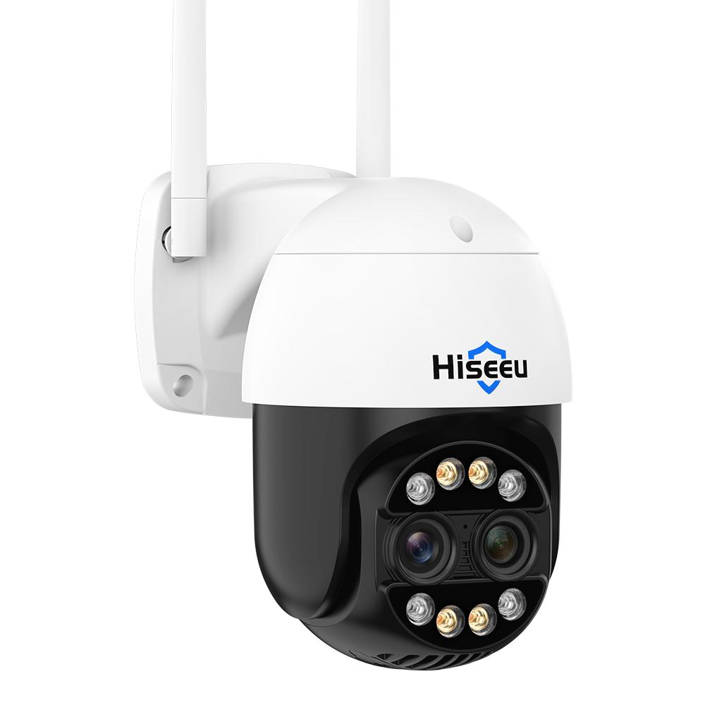 8MP Wireless Monitoring Camera Dual Lens Wall Mount Smart WiFi Camera IP66 2 Way Talk Motion Detection Wireless Security Camera