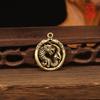 Vintage Brass Dragon & Unicorn Keychain - Personalized Zodiac Pendant