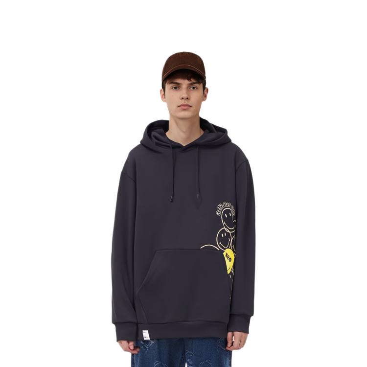 adidas Толстовки Neo X SMILEY Мужские Черные С капюшоном Умеренный Обычный HE7955
