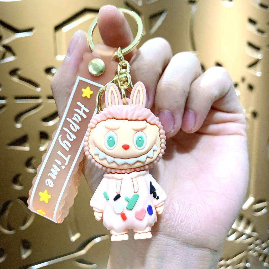 Cartoon Cute Labu Keychain Doll Gift Car Couple Pendant Bag Backpack Hanging Decoration Gift