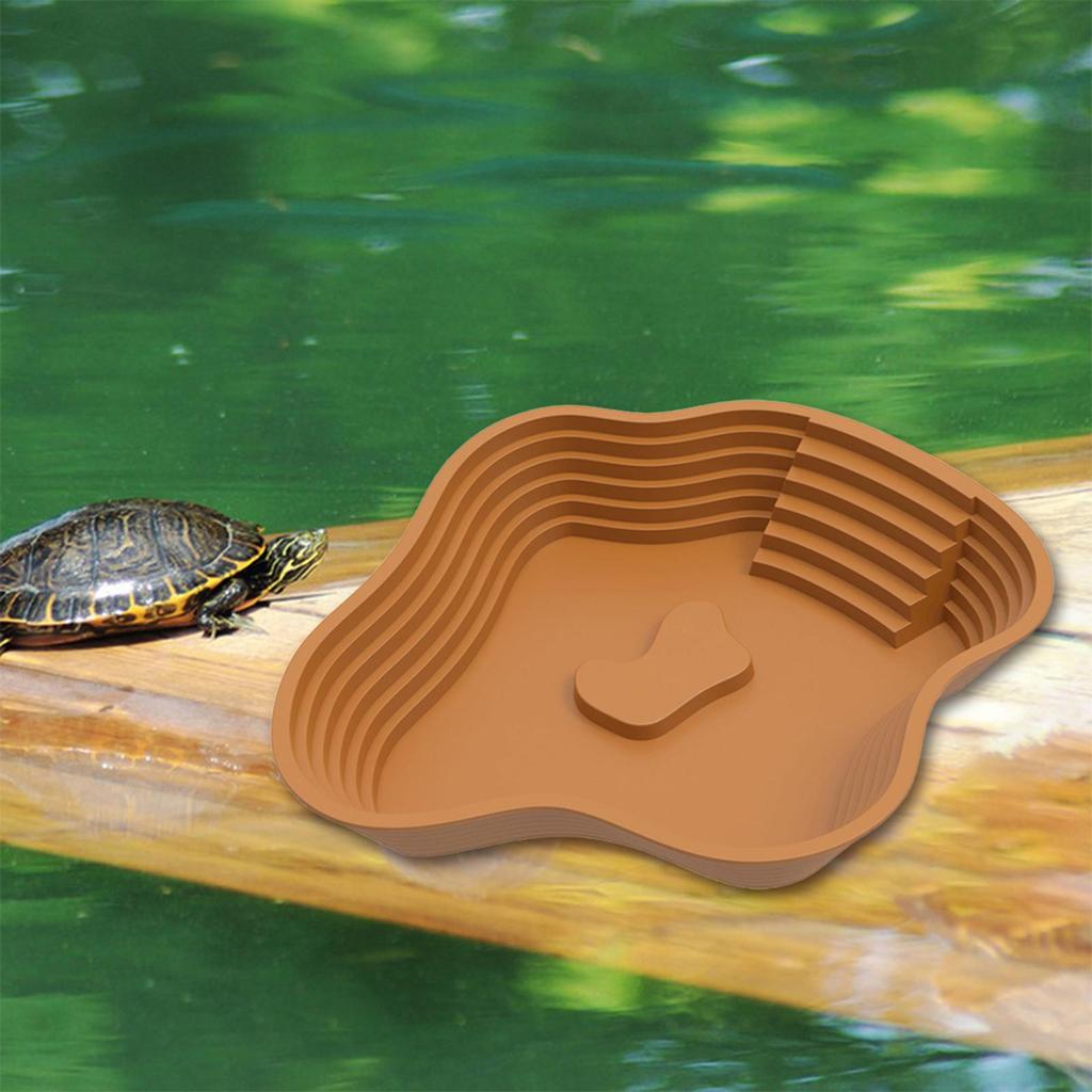Turtle Bathing Pool Multi Functional Ramp Controlled Turtle Feeder Aquarium Ornament for Bearded Dragon