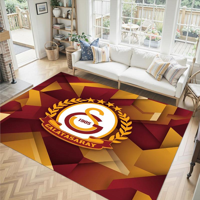 Дизайн Galatasaray FC Хрустальный Велюровый Ковер Уютный Не?Нескользящий ковер с принтом для спальни, гостиной, прихожей