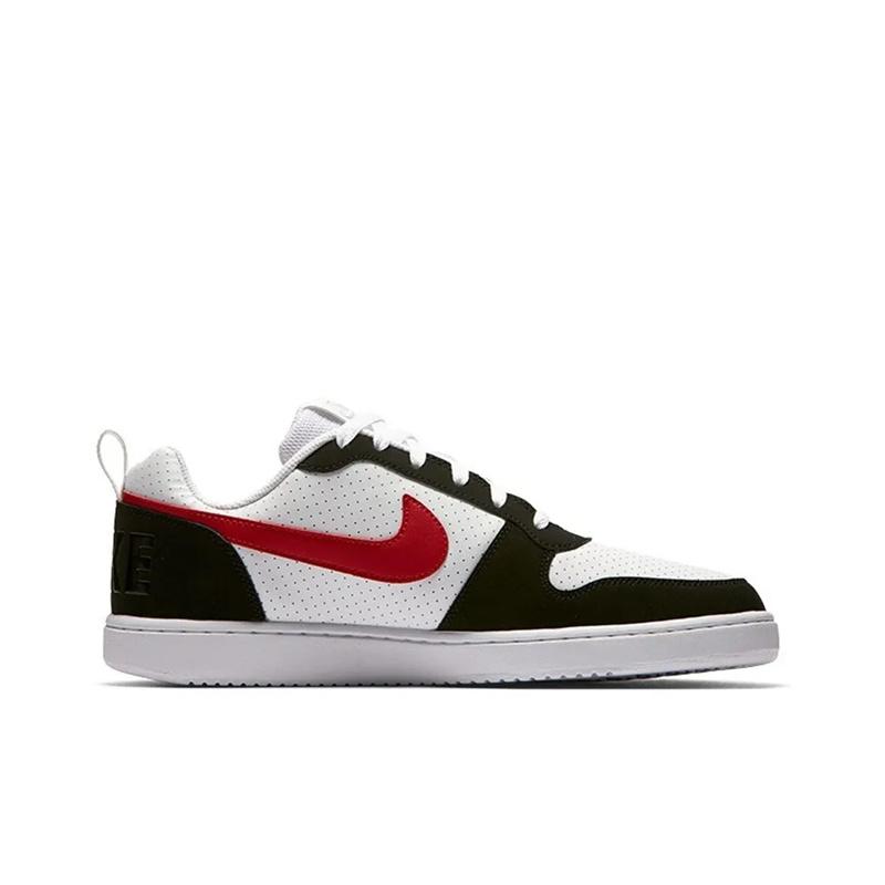 Nike Court Borough Повседневная Серия Низкие Модные Универсальные Низкие Детские Кеды для Скейтбординга Детские Кроссовки Черный Белый Красный 839937-102