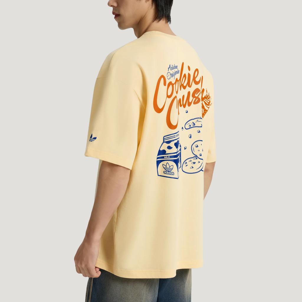 adidas Оригиналы Food Gfx Принт Свободный крой Круглый вырез Спортивная футболка с коротким рукавом Унисекс Топы LC6507