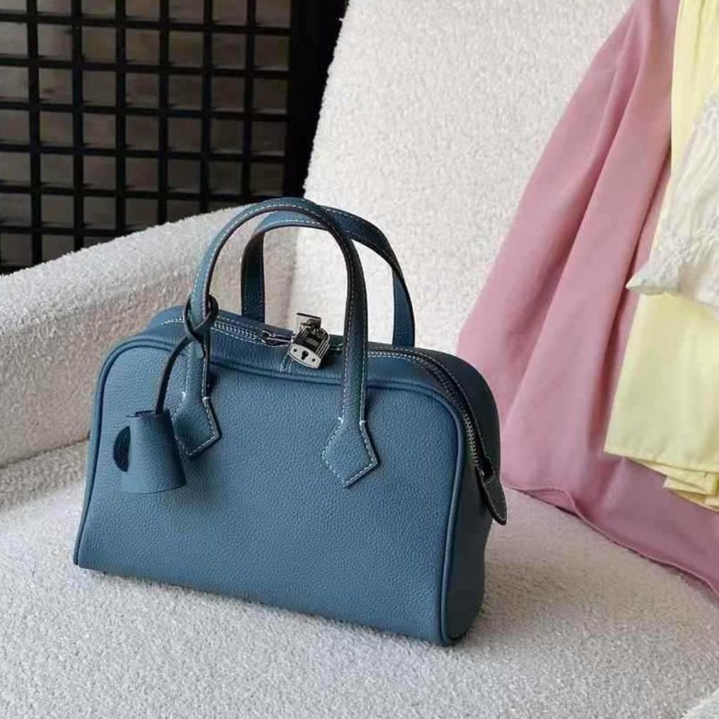 Первый слой коровья кожа Victoria сумка-подушка для боулинга натуральная кожа портативная сумка-тоут модная высококлассная сумка через плечо