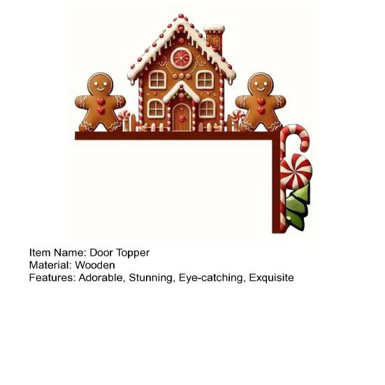 Рождественское украшение на дверь Милый мультяшный снеговик Санта Олень Пряничный человечек Декор дверного проема Деревянная табличка для дома Угол стены для стены Шкаф Полка