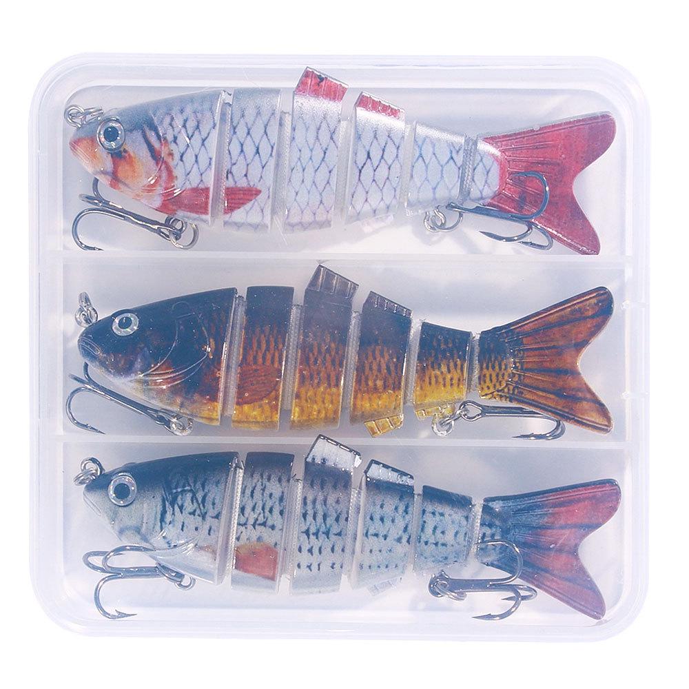 New 18g Multi-Jointed Micro Fish Lure, 6 Sections, Bionic Design for Bass and Asp Fishing.