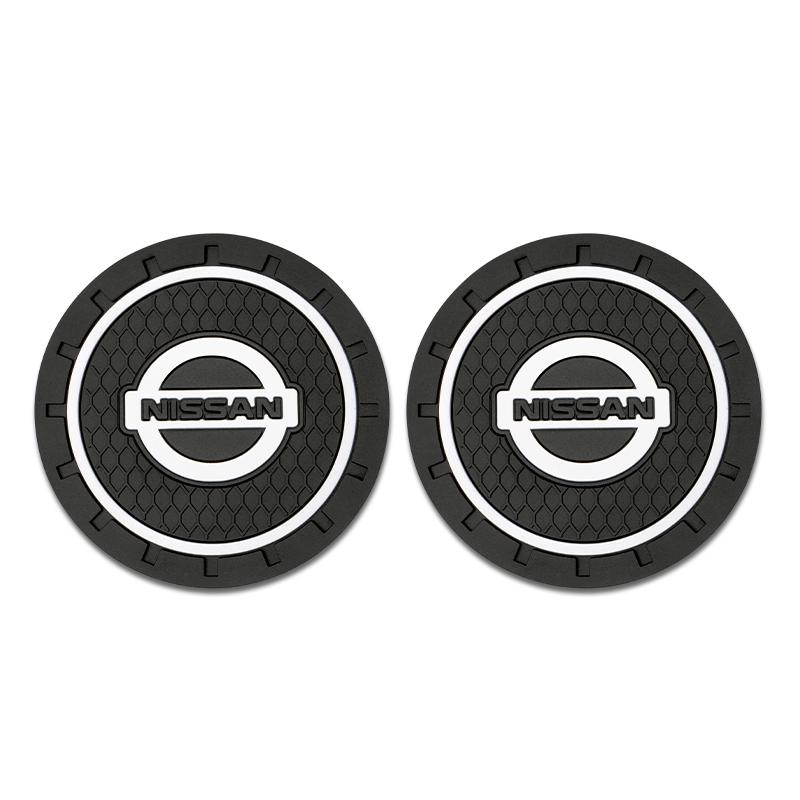 wskpa9 1/2pcs Car Auto Water Cup Slot Non-Slip Mat Accessories For Nissan Nismo Juke Note Versa Almera X-Trail Xterra Qashqai Tiida