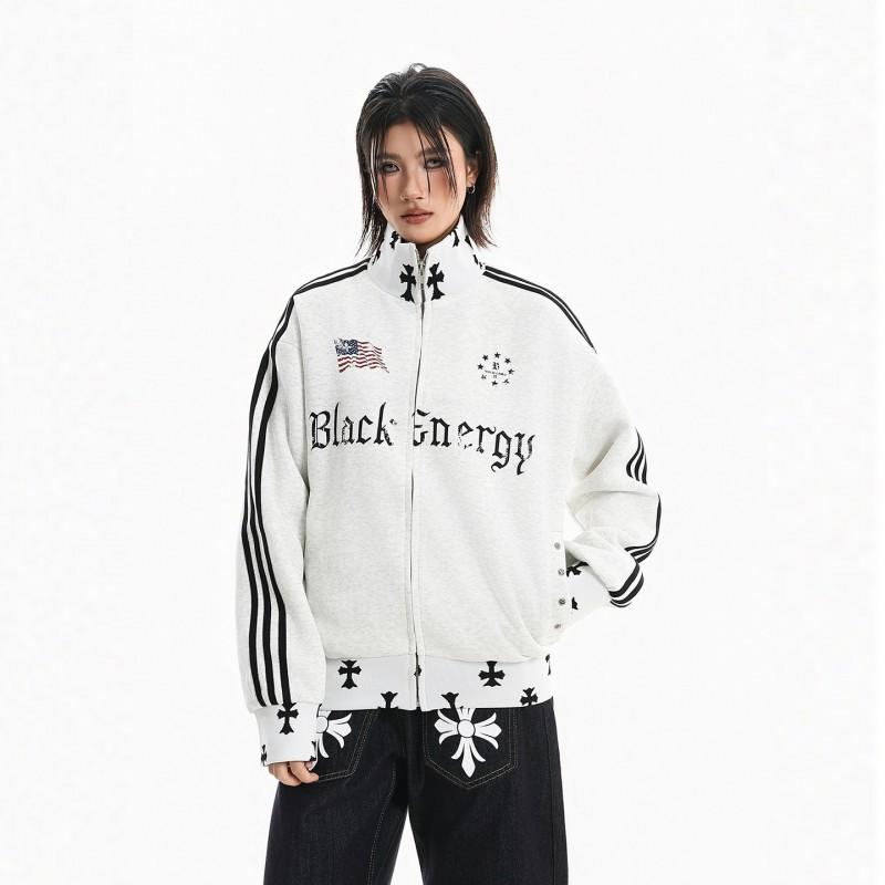 Unisex Oversized Hooded Sweatshirt With Rivet Embroidery Letter Print Fall Casual Pullover