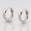 92.5 Silver Twisted Hoop Earrings